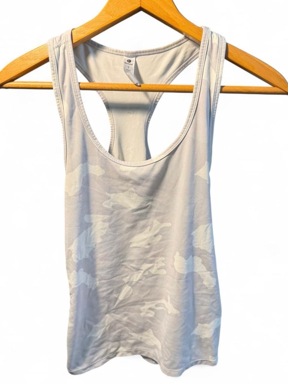 90 Degree By Reflex Light Gray Camo Racerback Tank